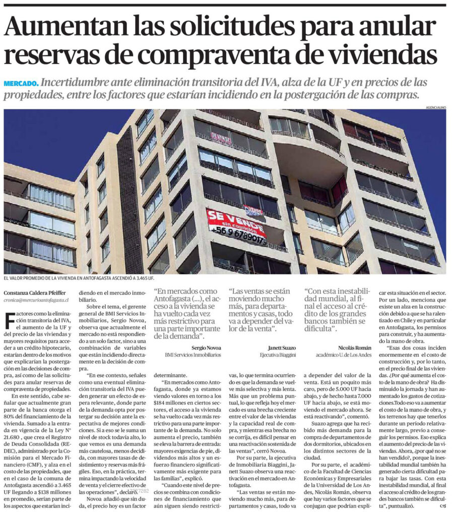 Aumentan las solicitudes para anular reservas de compraventa de viviendas